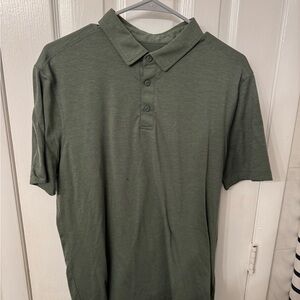 Lululemon Athletica Green Polo Shirt Classic Design